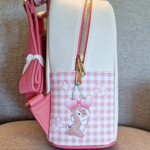Loungefly Disney Chip 'N' Dale Cherry Basket Mini Backpack - Picture 4 of 6